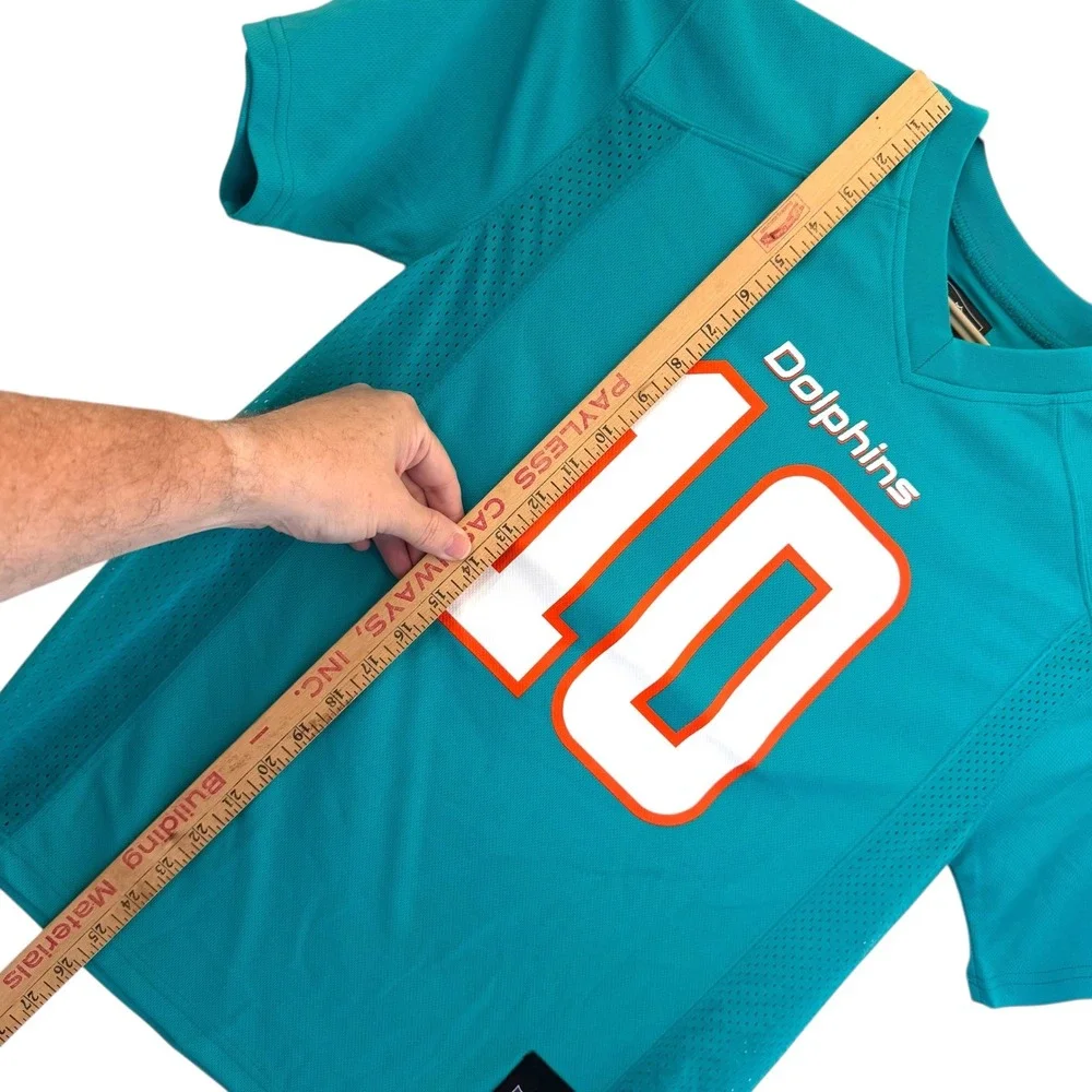 Miami Dolphins Tyreek Hill NFL Team Apparel 10 Youth Jersey Aqua Large 14/16 NEW